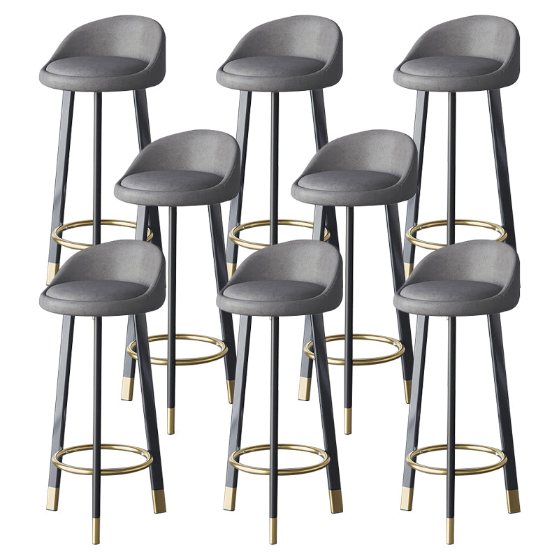 Scandinavian Home Footrest Stool Matte Finish Upholstered Bar Stools