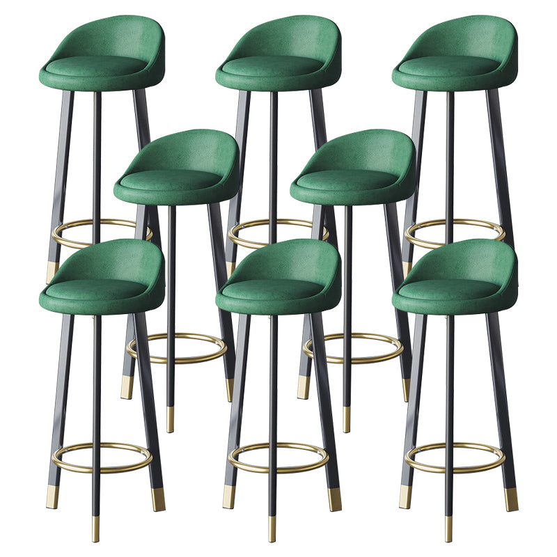 Scandinavian Home Footrest Stool Matte Finish Upholstered Bar Stools