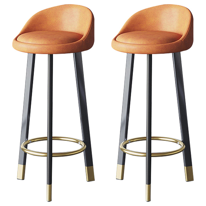 Scandinavian Home Footrest Stool Matte Finish Upholstered Bar Stools