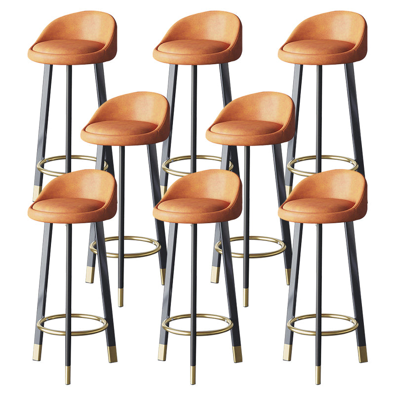 Scandinavian Home Footrest Stool Matte Finish Upholstered Bar Stools