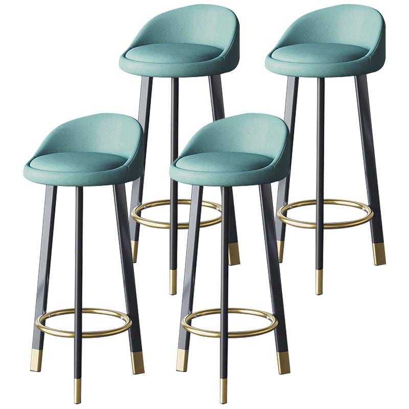 Scandinavian Home Footrest Stool Matte Finish Upholstered Bar Stools