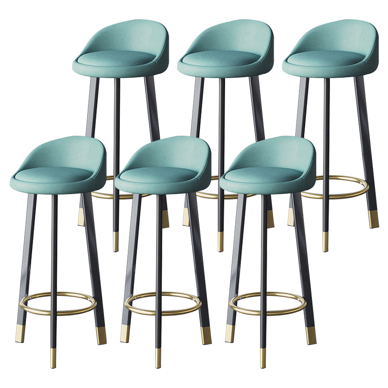 Scandinavian Home Footrest Stool Matte Finish Upholstered Bar Stools
