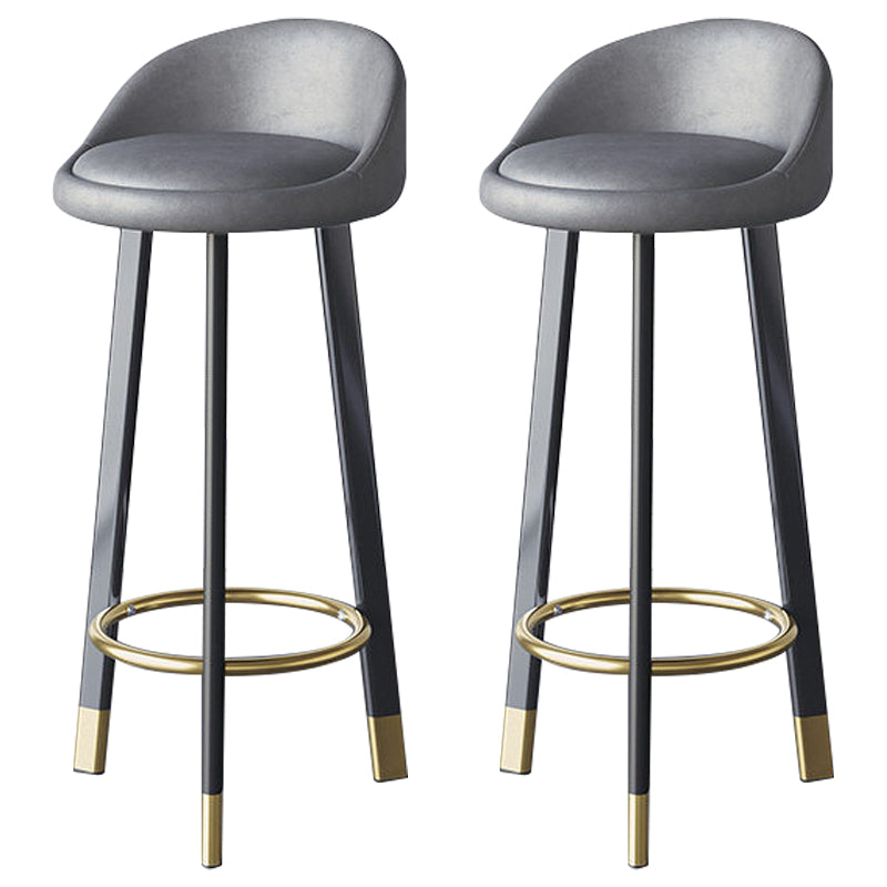 Scandinavian Home Footrest Stool Matte Finish Upholstered Bar Stools