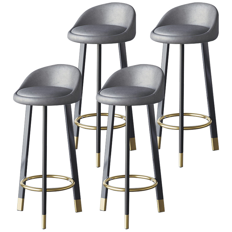 Scandinavian Home Footrest Stool Matte Finish Upholstered Bar Stools