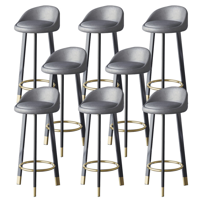 Scandinavian Home Footrest Stool Matte Finish Upholstered Bar Stools