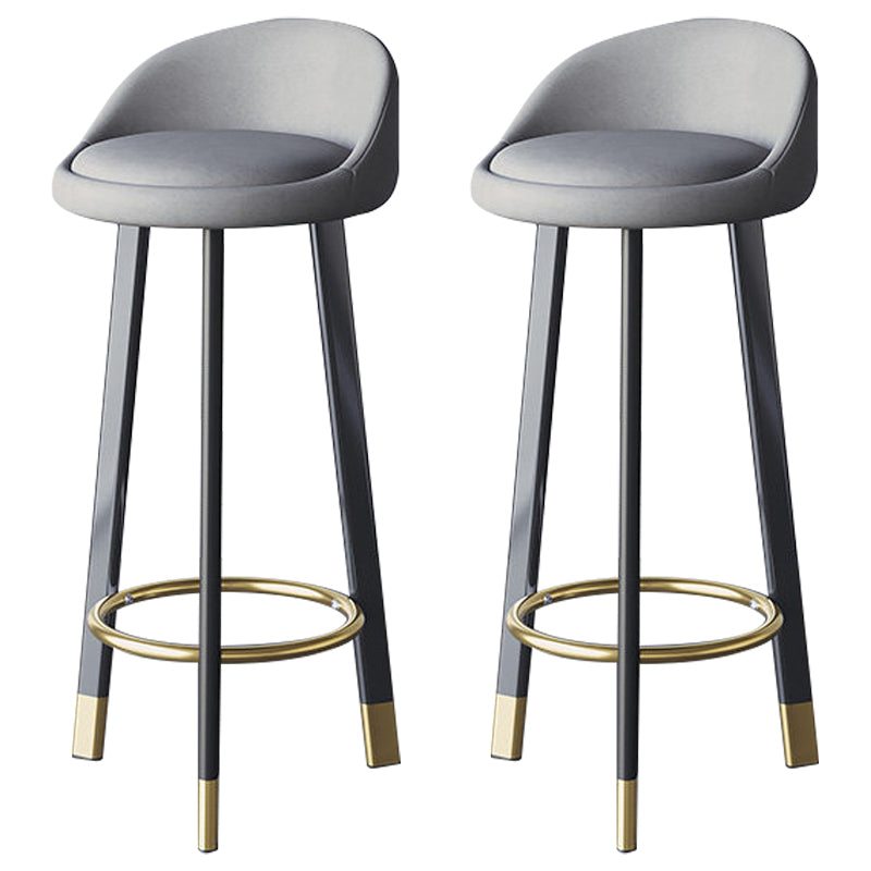 Scandinavian Home Footrest Stool Matte Finish Upholstered Bar Stools