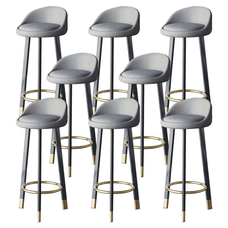 Scandinavian Home Footrest Stool Matte Finish Upholstered Bar Stools