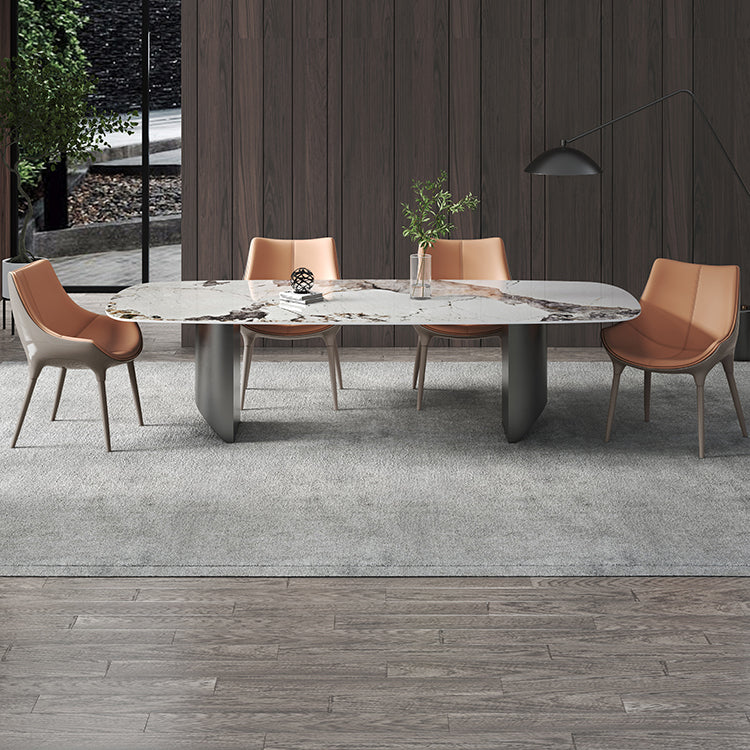 Modern Sintered Stone Dining Set Rectangle 1/2/5 Pieces Dining Set for Dining Areas