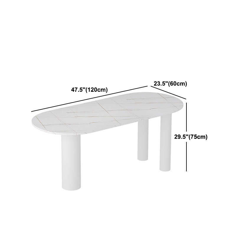 SinteredStone Home Dining Table Modern White Dining Room Table