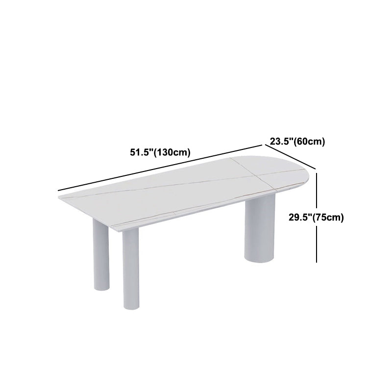 SinteredStone Home Dining Table Modern White Dining Room Table