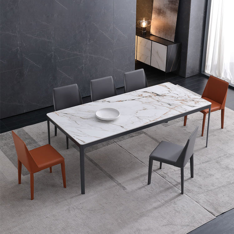 Modern Style Dining Table Sintered Stone Rectangle Table for Dining Room