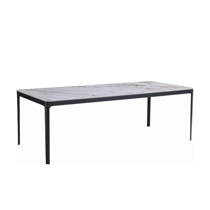 Modern Style Dining Table Sintered Stone Rectangle Table for Dining Room
