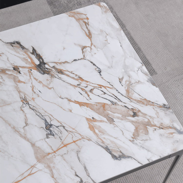 Modern Style Dining Table Sintered Stone Rectangle Table for Dining Room