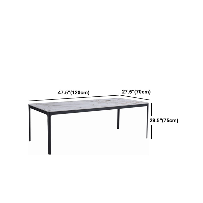Modern Style Dining Table Sintered Stone Rectangle Table for Dining Room