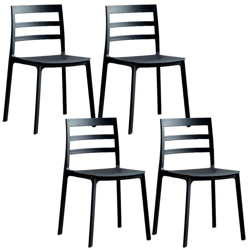 Plastic Scandinavian Armless Chair Stacking Indoor-Outdoor Chair