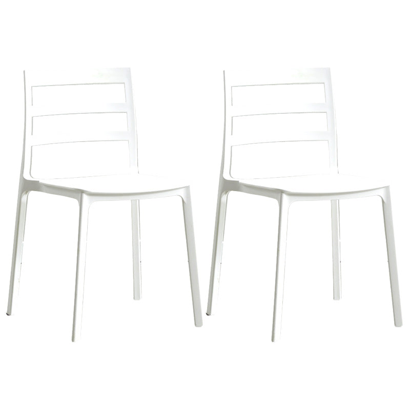 Plastic Scandinavian Armless Chair Stacking Indoor-Outdoor Chair