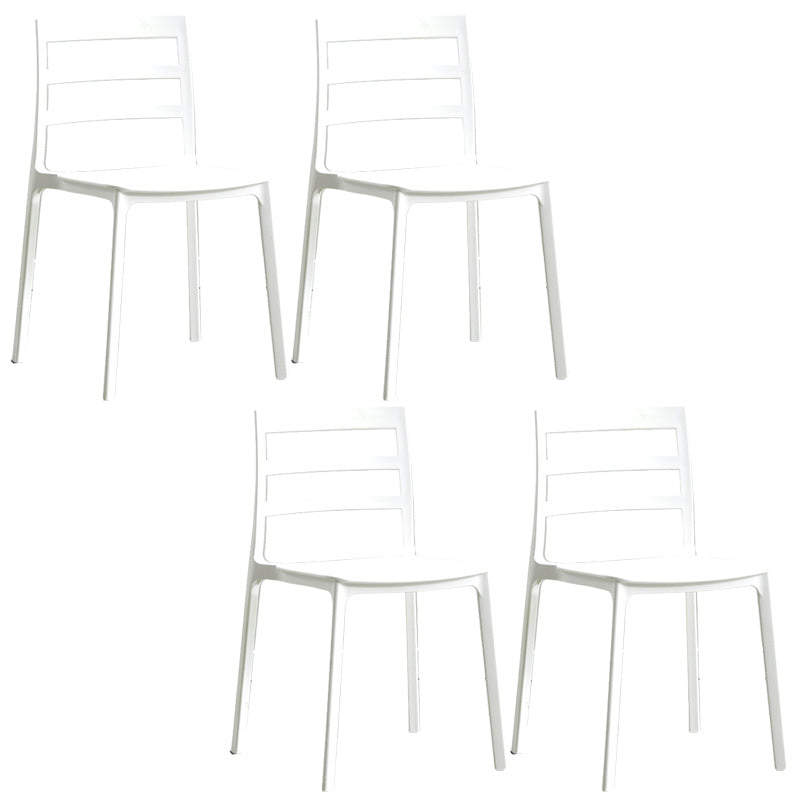 Plastic Scandinavian Armless Chair Stacking Indoor-Outdoor Chair