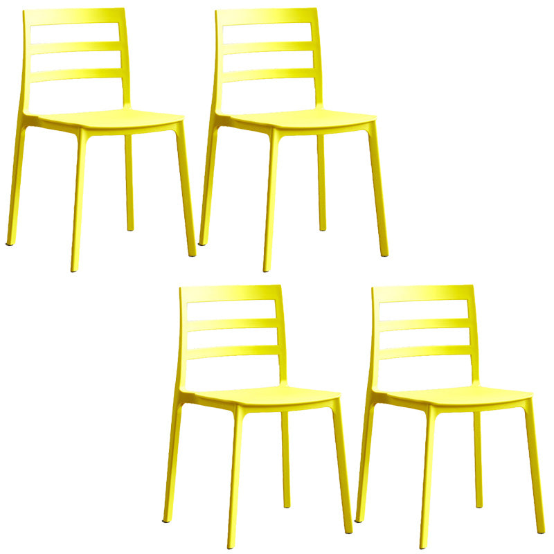 Plastic Scandinavian Armless Chair Stacking Indoor-Outdoor Chair