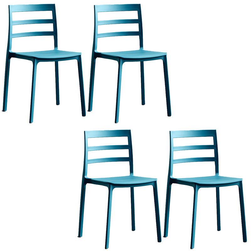 Plastic Scandinavian Armless Chair Stacking Indoor-Outdoor Chair