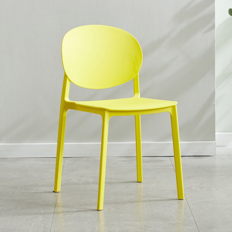 Plastic Scandinavian Armless Chair Stacking Indoor-Outdoor Chair