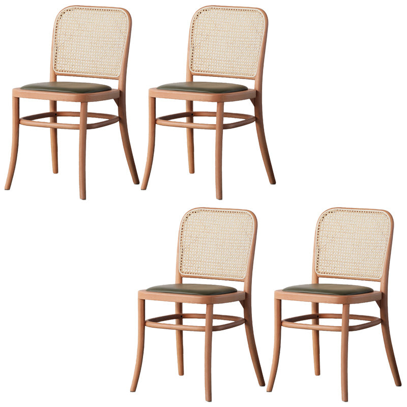 Traditional Style Dining Chair Solid Wood Cane Back Dining Room Chair