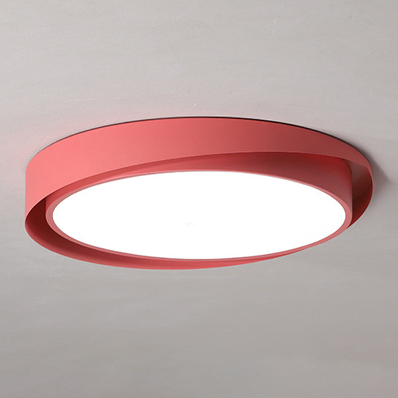 Minimalist Colorful Ceiling Lamp Fixture Contemporary Metal LED Ceiling Mount Light