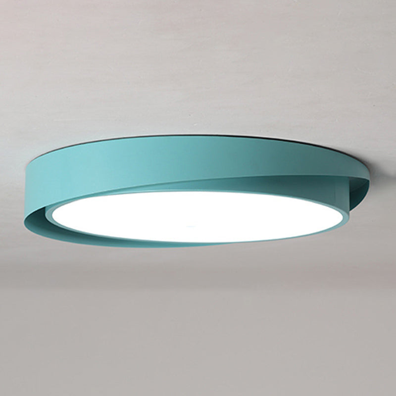 Minimalist Colorful Ceiling Lamp Fixture Contemporary Metal LED Ceiling Mount Light