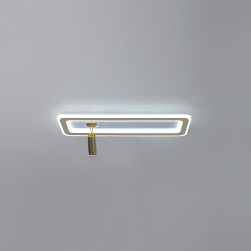 Metal Square Flush Ceiling Light Modern Multi-Lights Flush Ceiling Light Fixtures in Gold