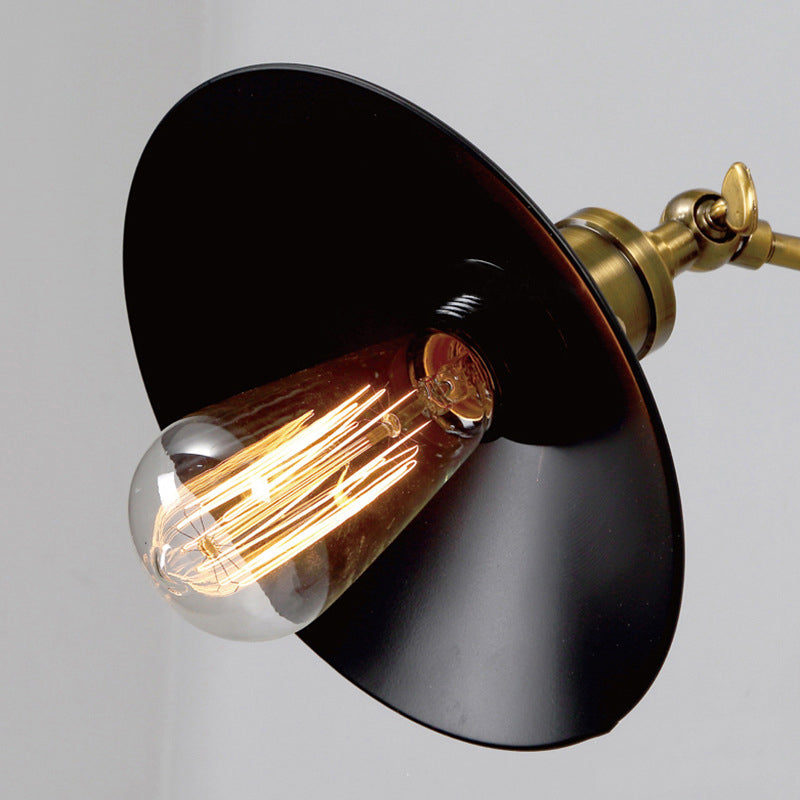 Metal Geometric Wall Sconce Lighting Industrial Style 1 Light Wall Lamps in Black