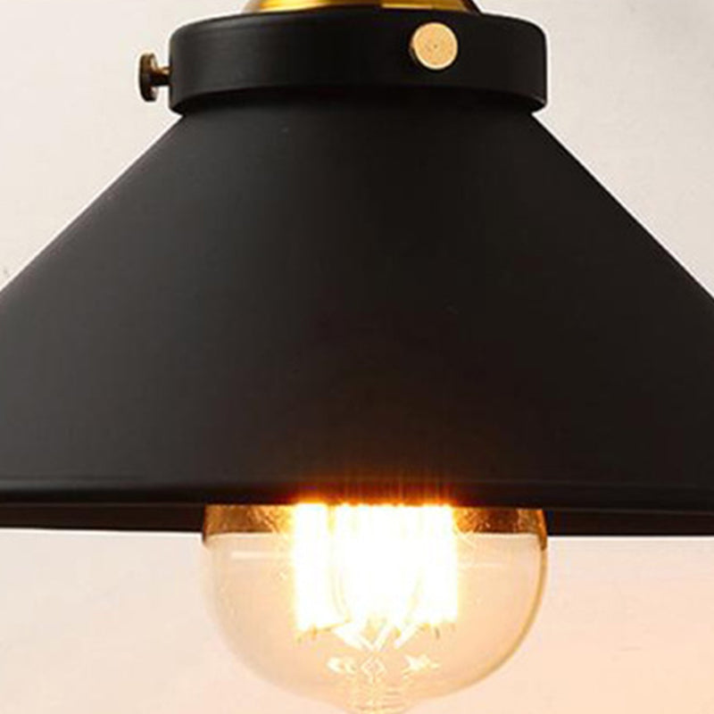 Metal Geometric Wall Sconce Lighting Industrial Style 1 Light Wall Lamps in Black