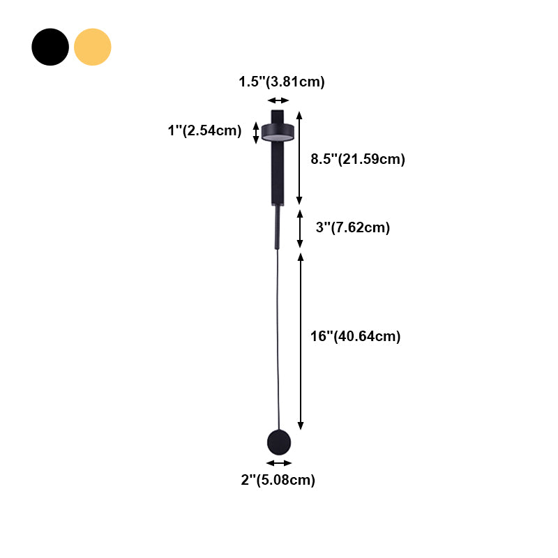 Runde Schatten Metall Wandleuchten moderner Stil 1- Lichtwandhalterlicht Licht
