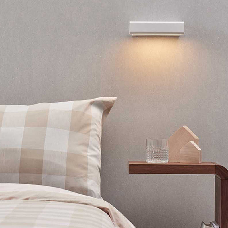 Square Metal Wall Sconce Modern Style Single Light Wall Mount Lighting