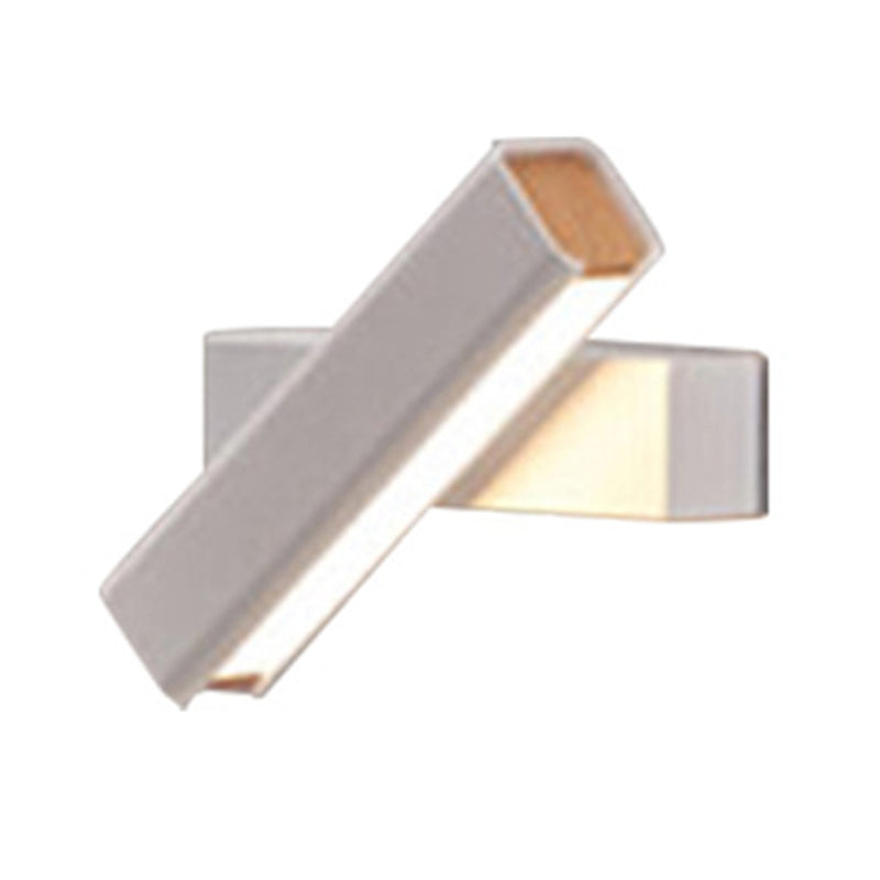 Square Metal Wall Sconce Modern Style Single Light Wall Mount Lighting