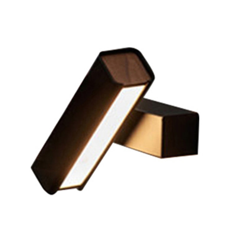 Square Metal Wall Sconce Modern Style Single Light Wall Mount Lighting