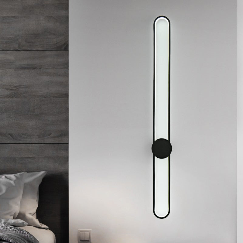 Metal Oval Shade Wall Sconce Modern Style 1 Light Wall Lighting Fixture