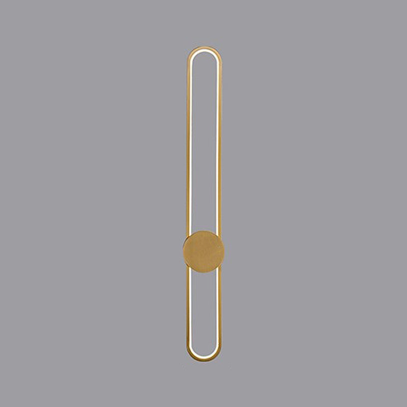 Metal Oval Shade Wall Sconce Modern Style 1 Light Wall Lighting Fixture