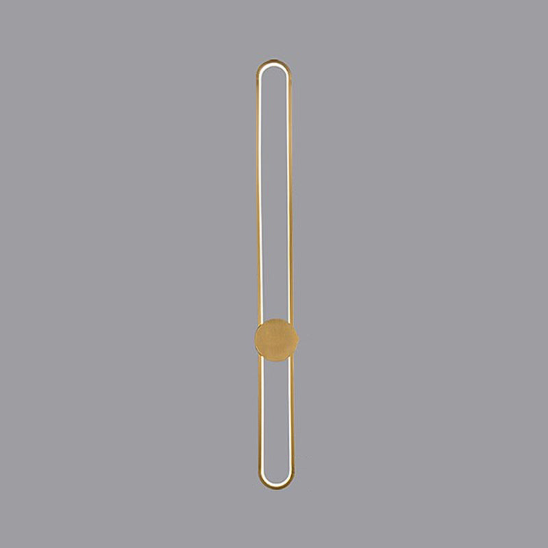 Metal Oval Shade Wall Sconce Modern Style 1 Light Wall Lighting Fixture