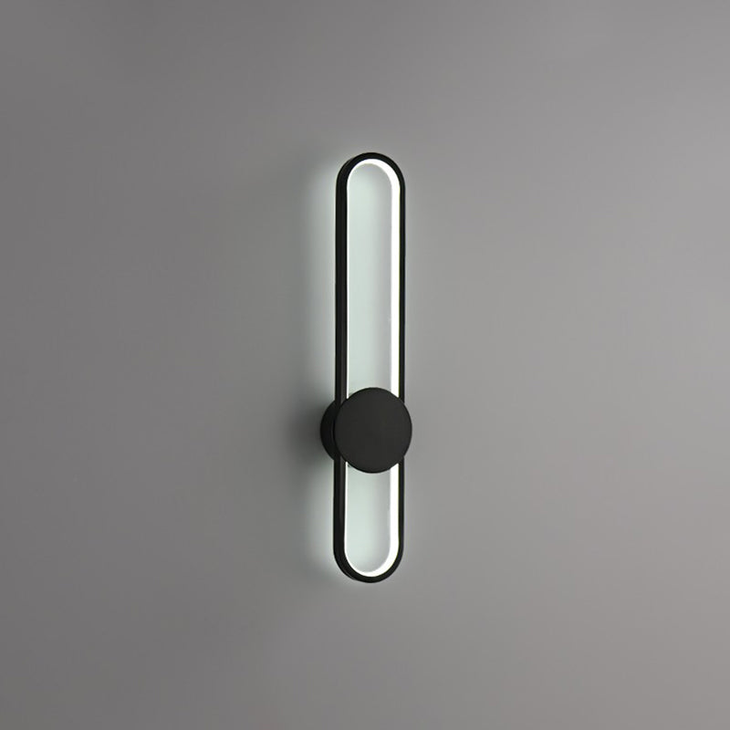 Metal Oval Shade Wall Sconce Modern Style 1 Light Wall Lighting Fixture