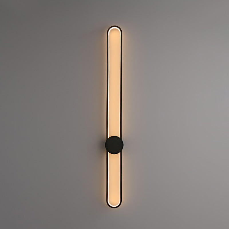 Metal Oval Shade Wall Sconce Modern Style 1 Light Wall Lighting Fixture