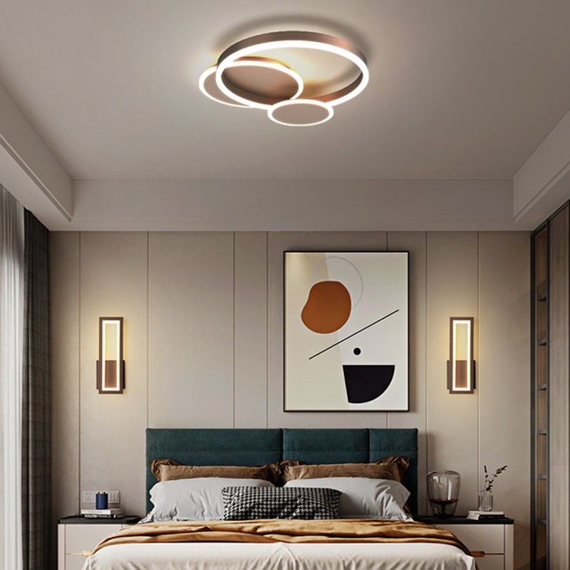 1 Light Rectangle Wall Mounted Lamps Modern Style Metal Wall Sconces