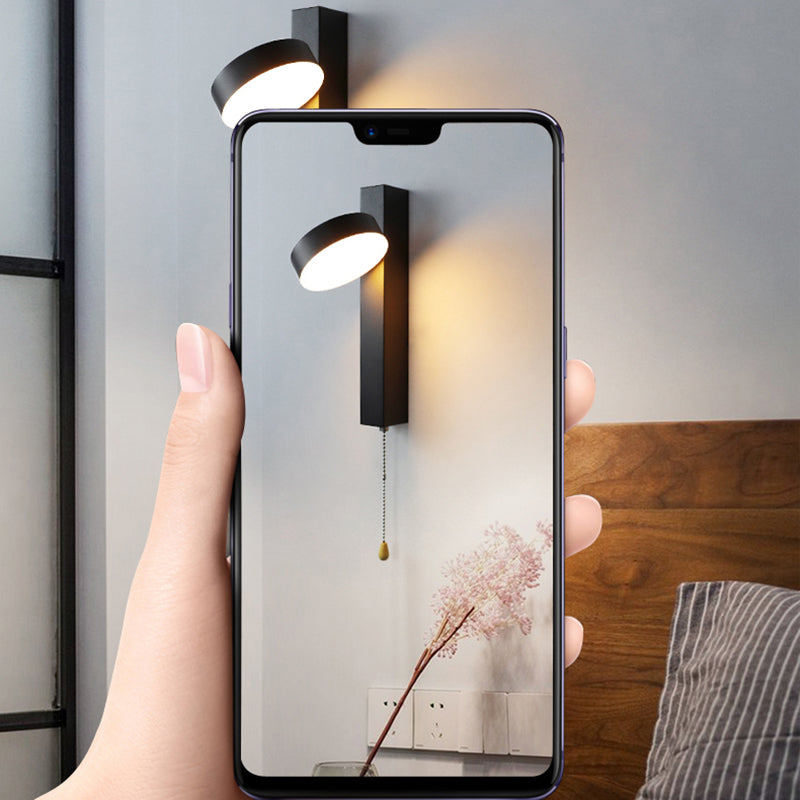 Nordic Metal Wall Light Straight Rotatable LED Wall Sconce for Living Room