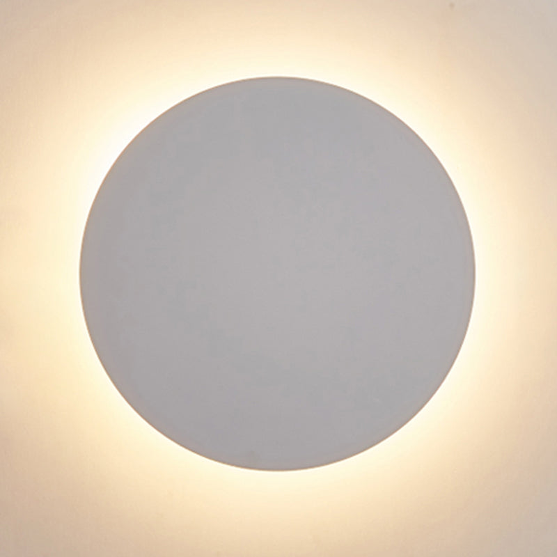 Round Shape Metal Wall Light Modern Style 1 Light Wall Mounted Light Fixture