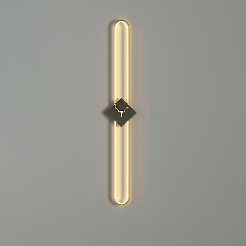 Oval Shape Metal Wall Light Modern Style 1 Light Wall Mounted Light Fixture