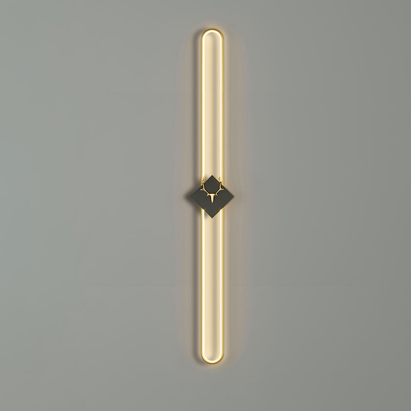 Oval Shape Metal Wall Light Modern Style 1 Light Wall Mounted Light Fixture
