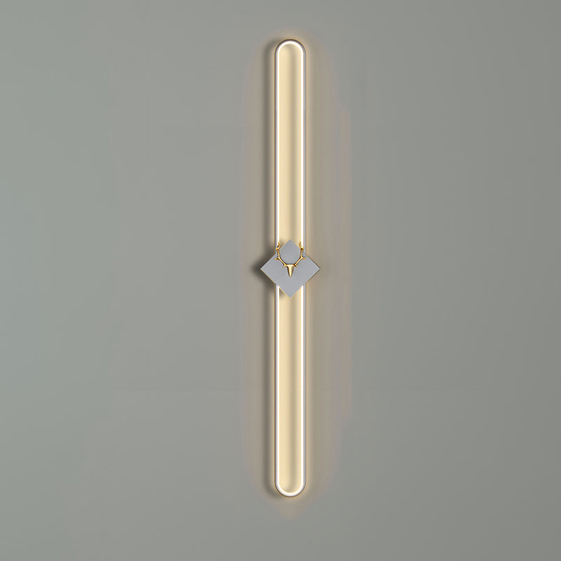 Oval Shape Metal Wall Light Modern Style 1 Light Wall Mounted Light Fixture