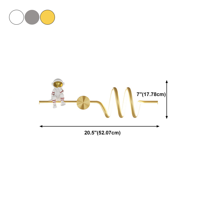 Modern Style Astronaut Wall Light Fixture Household LED Wall Light Sconce for Bedroom