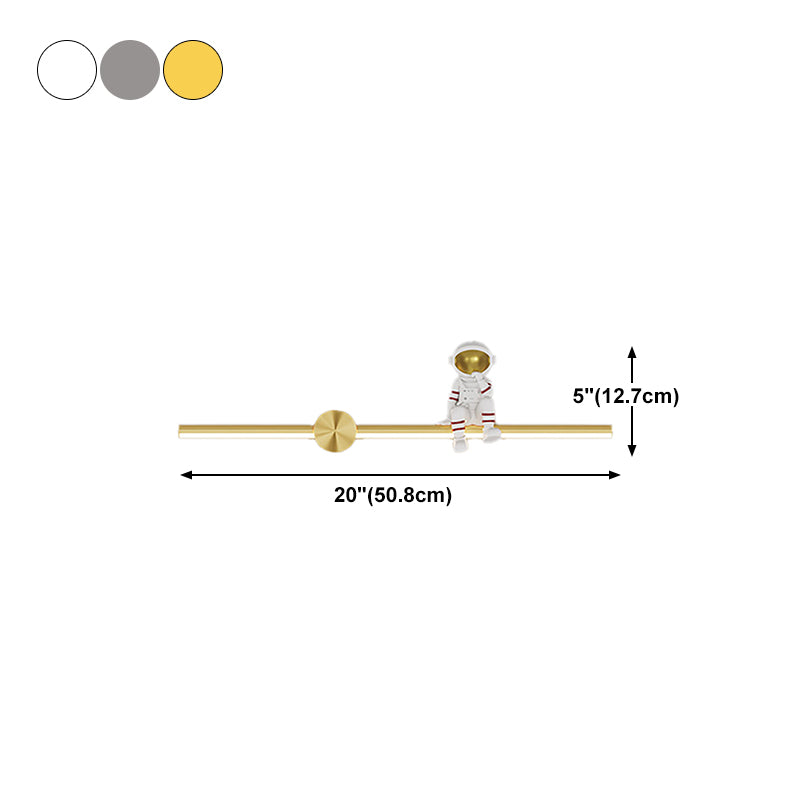 Modern Style Astronaut Wall Light Fixture Household LED Wall Light Sconce for Bedroom