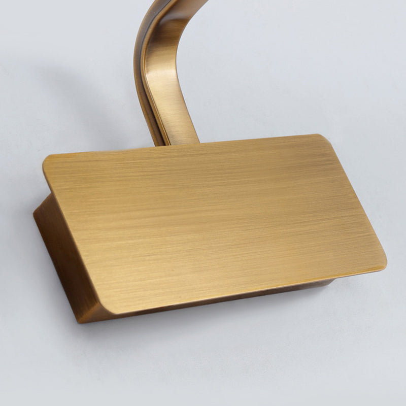 Metal Linear Shape Mirror Wall Light Modern 1 Light Mirror Wall Mount Fixture in Brass