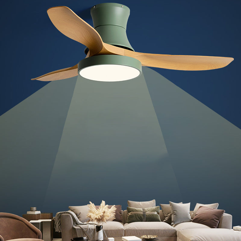 Metal Ceiling Fan Light Modern Style 1 Light Ceiling Fan Lamp for Living Room