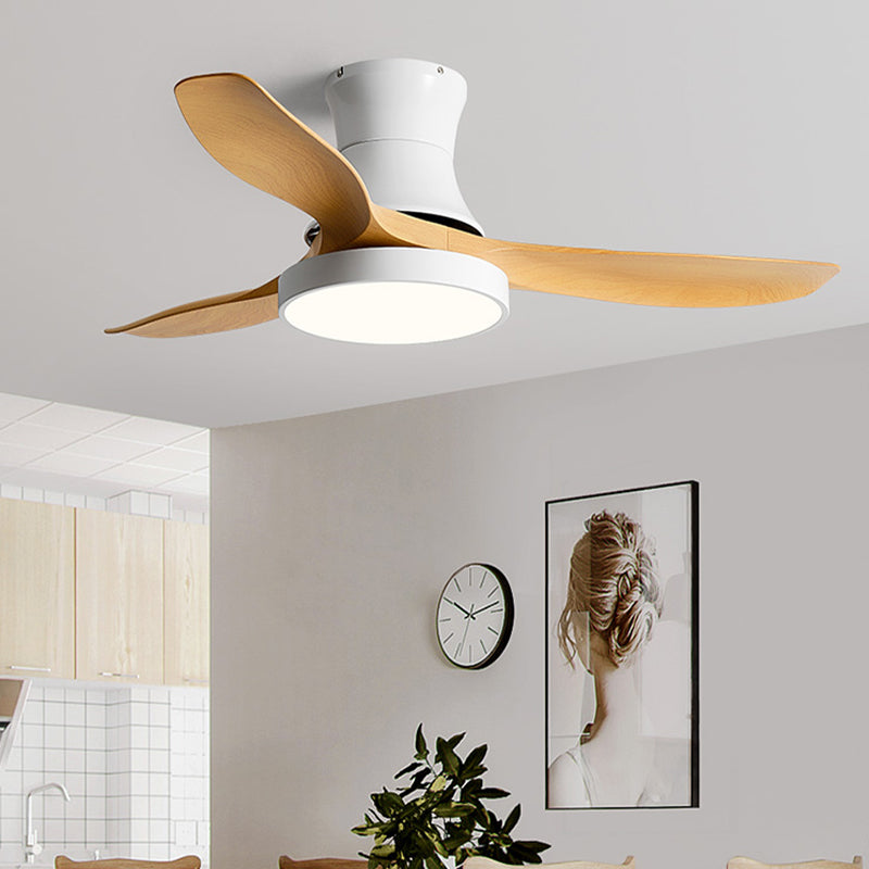 Metal Ceiling Fan Light Modern Style 1 Light Ceiling Fan Lamp for Living Room